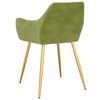 vidaXL Krzesła stołowe, 2 szt., jasnozielone, aksamitne