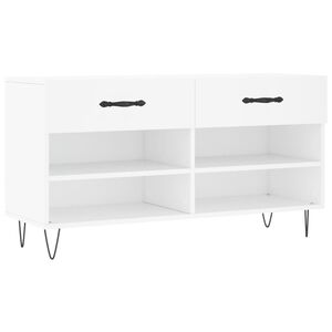 vidaXL Ławka z miejscem na buty, biała, 102x35x55 cm