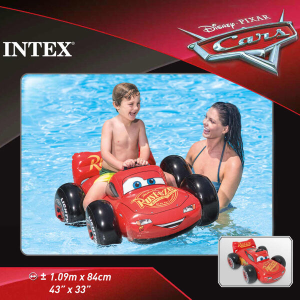 Intex Dmuchany materac Cars, czerwony, 84x109x41 cm