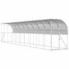 vidaXL Kurnik przy ścianie srebrny 600 x 150 x 215 cm Stal ocynkowana