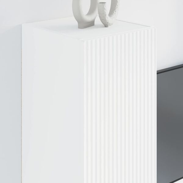 vidaXL Szafka pod telewizor 2 pcs Biały 30 x 31 x 80 cm