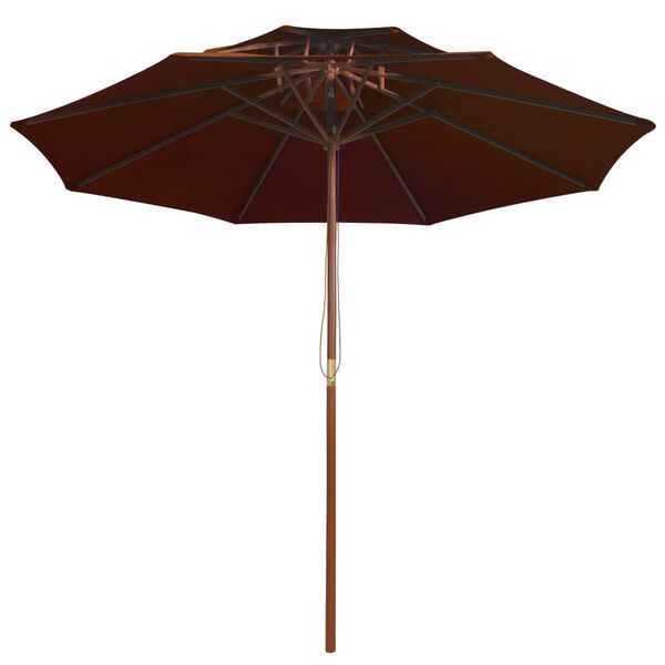 vidaXL Parasol ogrodowy z dwupoziomową czaszą, terakota, 270 cm