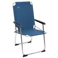 Camp Gear Składane krzesło kempingowe Comfort, niebieskie, aluminiowe