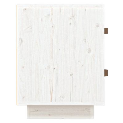 vidaXL Szafka nocna, biała, 40x34x45 cm, lite drewno sosnowe