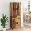 vidaXL Highboard Montowane na ścianie Stare drewno 69,5 x 34 x 180 cm