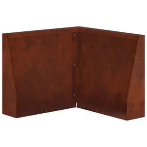 vidaXL Mur oporowy 50 x 50 x 30 cm Stal kortenowska Rdzawy