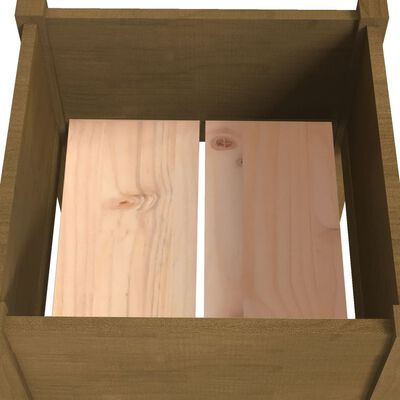 vidaXL Donica ogrodowa, miodowy brąz, 50x50x70 cm, drewno sosnowe