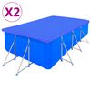 vidaXL Plandeki na basen, 2 szt., PE, prostokątne, 90 g/m&sup2;, 400x207 cm
