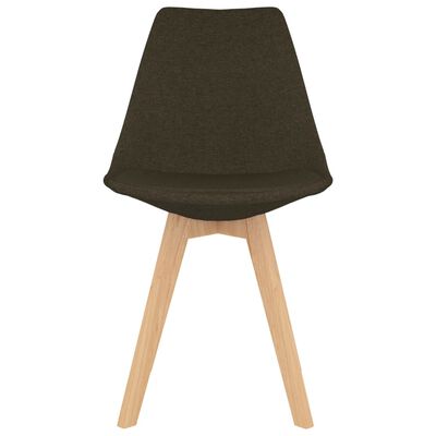 vidaXL Krzesła stołowe, 2 szt., ciemnobrązowe, obite tkaniną