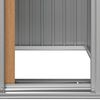 vidaXL Domek ogrodowy brązowy 126x97,5x177 cm ocynkowana stal