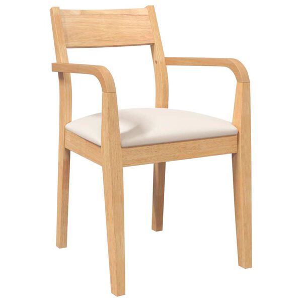 vidaXL Krzesła do jadalni z poduszkami 2 szt. drewno lite guma