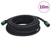 vidaXL Ogrodowy wąż kroplujący, czarny, 0,6", 10 m, guma