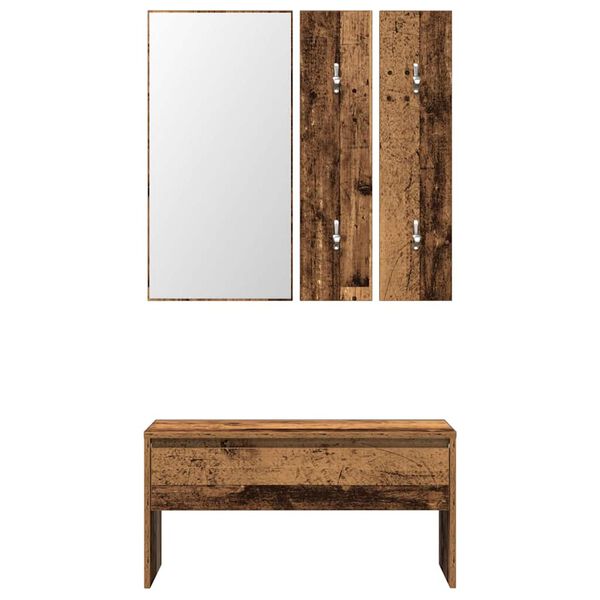 vidaXL Zestaw mebli do przedpokoju stare drewno