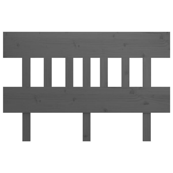 vidaXL Wezgłowie ł&oacute;żka, szare, 153,5x3x81 cm, lite drewno sosnowe