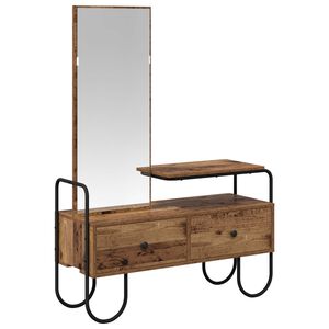vidaXL Toaletka Stare drewno 100 x 36,5 x 136 cm Drewno inżynieryjne