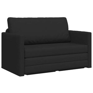 vidaXL Sofa Bed Czarny 124 x 71 x 78 cm tkanina