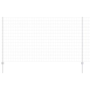 vidaXL Ogrodzenie Euro z słupkiem 10 x 1,4 m Stal ocynkowana srebrny