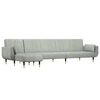 vidaXL Sofa rozkładana L, jasnoszara, 275x140x70 cm, aksamit