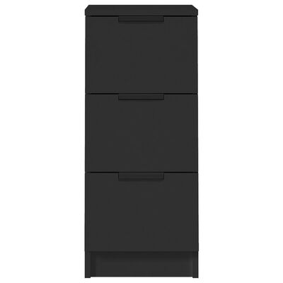 vidaXL Szafki, 2 szt., czarne, 30x30x70 cm, materiał drewnopochodny