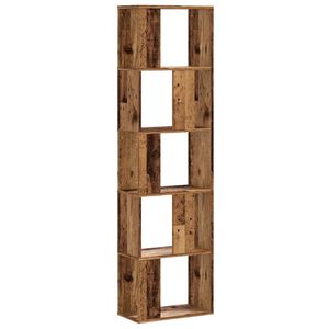 vidaXL 5-poziomowy regał na książki, stare drewno, 45x23,5x162,5 cm