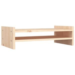 vidaXL Podstawka na monitor, 50x27x15 cm, lite drewno sosnowe