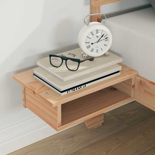 vidaXL Ramka ł&oacute;żka Brązowy 140 x 200 cm Lite drewno sosnowe