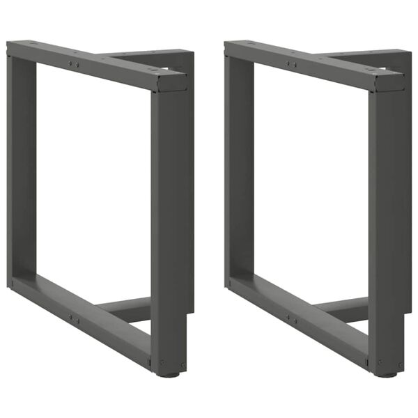 vidaXL Nogi do stołu jadalnego w kształcie litery T 2 szt. Antracyt 100x35x(72-73) cm Stal