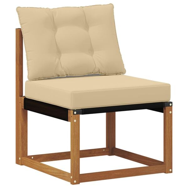 vidaXL Sofa na zewnątrz Drewno akacji i tekstylen Naturalny