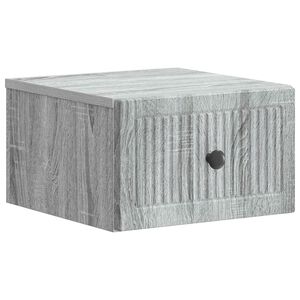 vidaXL Wisząca Szafka Nocna Szary Sonoma 33 x 34,5 x 20 cm