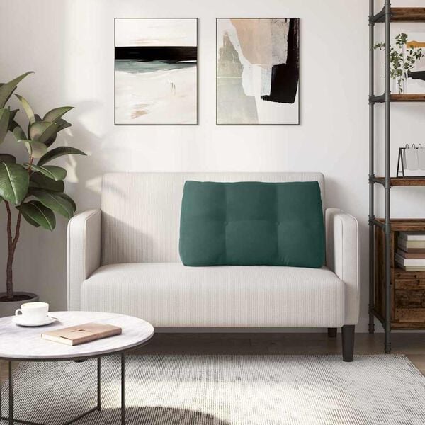 vidaXL Poduszka na plecy Ciemna zieleń 80 x 24 x 50 cm Aksamit