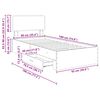 vidaXL Ramka ł&oacute;żka Dąb Sonoma 90 x 190 cm Materiał drewnopochodny