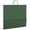 vidaXL Torby papierowe 50 szt. z uchwytami zielone 54x15x49 cm