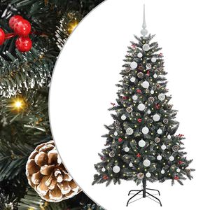 vidaXL Sztuczna choinka z podstawą Zielony 150 cm PVC, plastik i stal