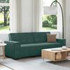 vidaXL Sofa 3-osobowa, ciemnozielony, 220x78x84 cm, obita aksamitem
