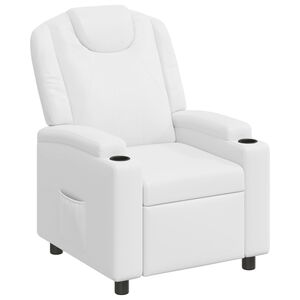 vidaXL Fotel z funkcją relaksu Biały 75 x 95 x 106 cm tkanina