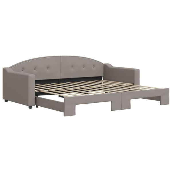 vidaXL Sofa rozsuwana, kolor taupe, 90x200 cm, tkanina