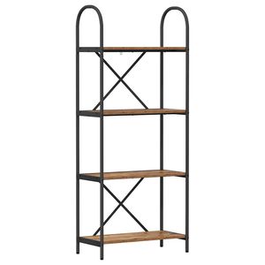 vidaXL P&oacute;łka na książki 4 poziomy 60 x 30 x 146 cm Drewno inżynieryjne