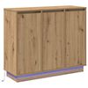 vidaXL Komoda LED Dąb rzemieślniczy 90 x 32 x 75 cm