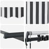 vidaXL Markiza zwijana Antracytowy i biały 400 x 200 cm