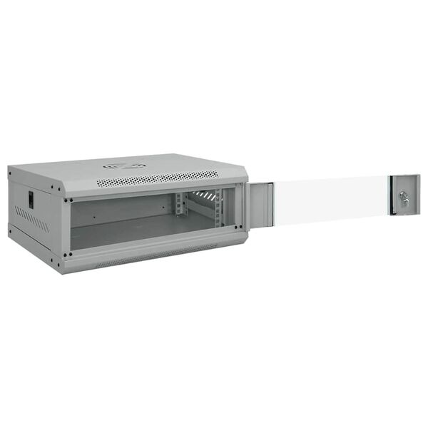 vidaXL Szafa sieciowa z przechowywaniem Szary 53 x 45 x 21 cm Stal