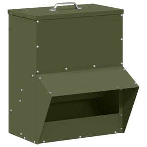 vidaXL Karmnik dla kur Zielony oliwkowy 20 x 25 x 35 cm