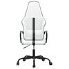 vidaXL Masujący fotel gamingowy, czarno-biały, sztuczna sk&oacute;ra