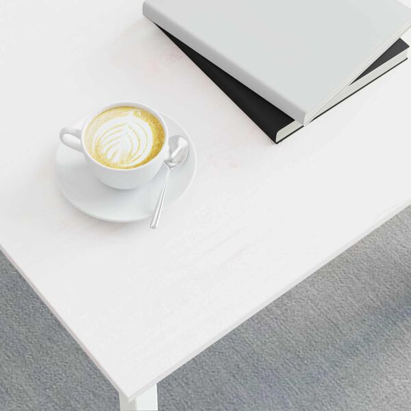 vidaXL Stolik kawowy Biały 50 x 50 x 36 cm Lite drewno sosnowe