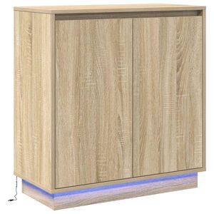 vidaXL Komoda LED dąb Sonoma 71 x 34,5 x 75 cm Drewno inżynieryjne