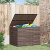 vidaXL Skrzynia na poduszki ogrodowe, rattan PE, 145x100x103cm, brąz