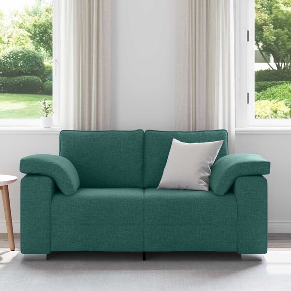 vidaXL Sofa Ciemna zieleń 160 x 80 x 82 cm tkanina