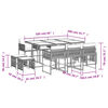 vidaXL 11-cz. zestaw mebli ogrodowych z poduszkami, beżowy, polirattan