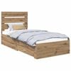 vidaXL Ramka ł&oacute;żka Dąb rzemieślniczy 90 x 200 cm Drewno inżynieryjne