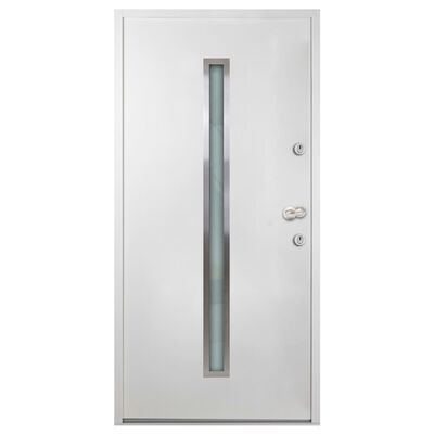 vidaXL Aluminiowe drzwi zewnętrzne, białe, 110 x 207,5 cm