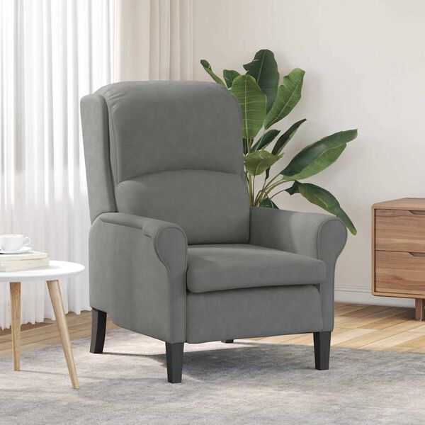 vidaXL fotel ciemno szary 76 x 94 x 102 cm Mikrofibra